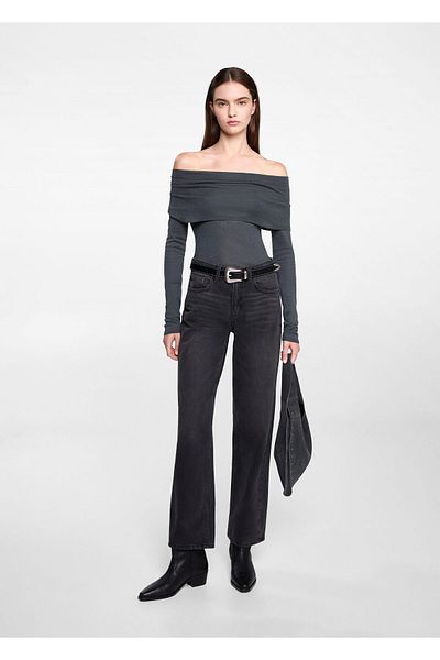 MANGO Woman Charcoal Color Girl's Sweater 77056738