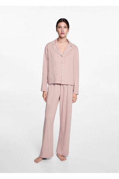 MANGO Woman Hellrosa Mädchen-Pyjamahose 77096735