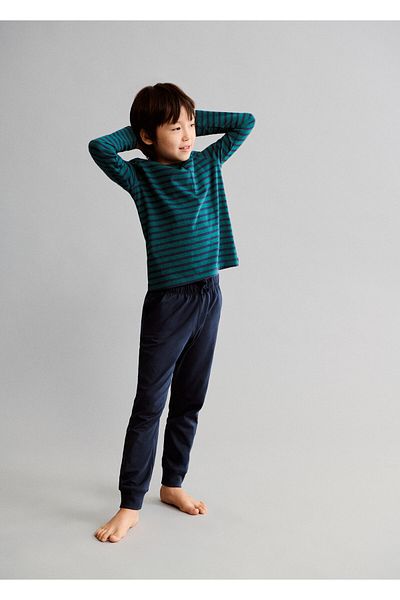 MANGO Boy's Green Pajama Set