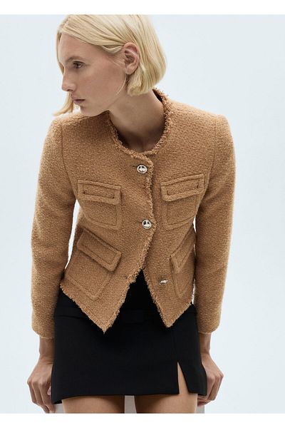 MANGO Woman Γυναικείο μπουφάν Dark Camel 77074067