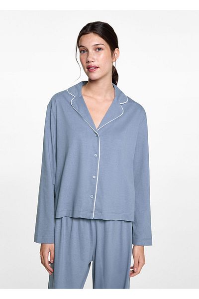 MANGO Woman Blue Girl's Pajama Bottoms 77096735