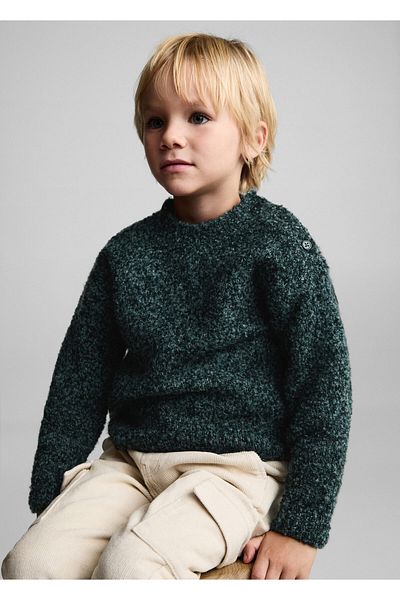 MANGO Baby Boy Green Sweater