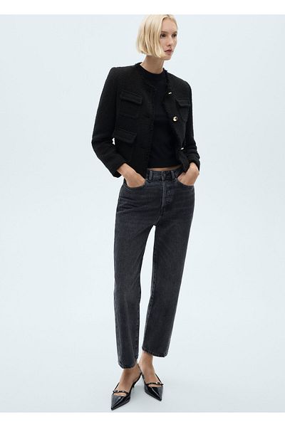 MANGO Woman Black Women's Jacket 77074067