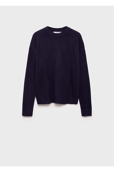 MANGO Navy Blue Women's Sweater 77007695