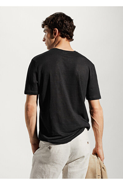 MANGO Siyah Erkek T-Shirt 77970596