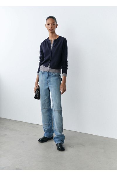 MANGO Woman Blue Women's Jeans 77068635