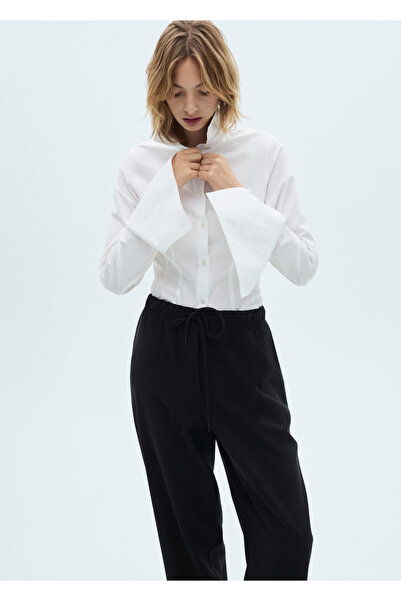 MANGO Siyah Kadın Pantolon 77060350