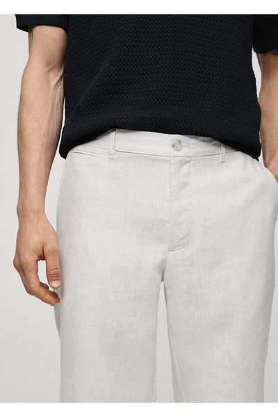 MANGO White Men's Trousers 77050250