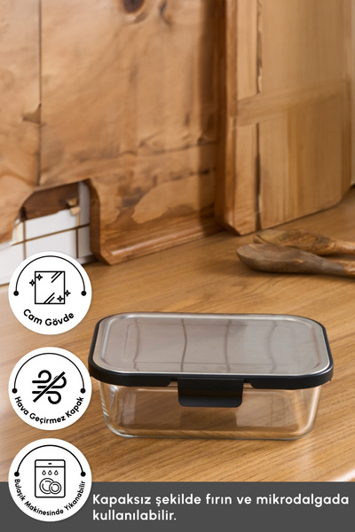 Karaca Vera Metal Kapaklı Cam Saklama Kabı 1040 Ml