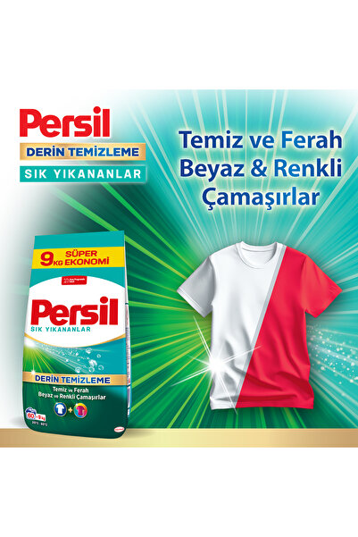 Persil Sık Yıkananlar Toz Çamaşır Deterjanı 60 Yıkama 9kg 2'li Set