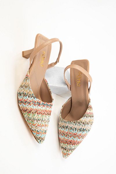 SOHO Pantofi clasici cu toc pentru femei Blue-Multi 20616