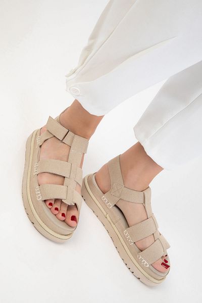SOHO Beige Suede Women's Sandals 20614