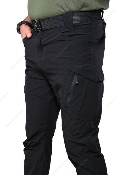 VEGA OUTDOOR TACTİCAL Μαύρο Lycra Αδιάβροχο Τακτικό Παντελόνι