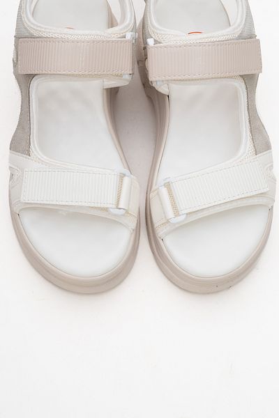 LuviShoes 4740 Sandale de damă din piele lacuită albă