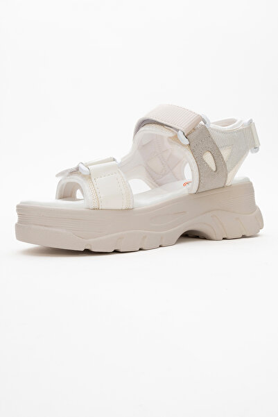 LuviShoes 4740 Λευκά Λευκά Λουστρίνια Γυναικεία Σανδάλια