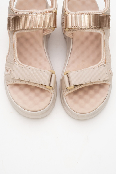 LuviShoes 4740 Sandale de damă cu bretele trandafir bej