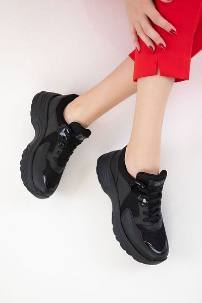 SOHO Black-Black Women's Sneaker 20590