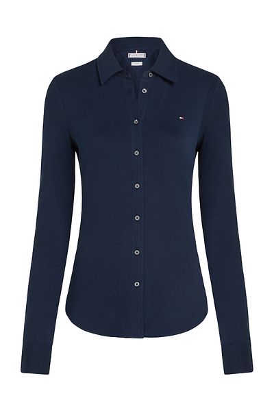 Tommy Hilfiger 1985 ÚZKÉ PIQUE Džínové kraťasy s dlouhým rukávem