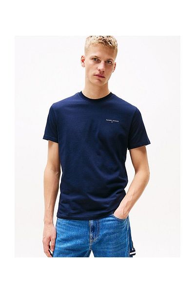 Tommy Hilfiger Tricou albastru pentru bărbați Tjm Slim Linear Chest