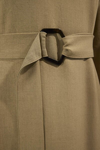 Trendyol Modest Φόρεμα με Χακί Ζώνη TCTSS25EB00096