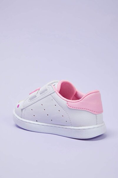 TRENDYOL SHOES Weiße Schleife Detail Doppel Klettverschluss große/kleine Mädchen Kinder Kinder Turnschuhe TAKSS25SN00064