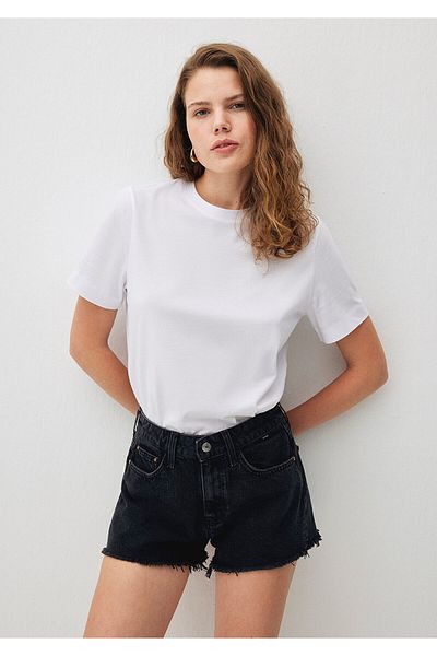 Mavi Rosie – Graue zerrissene Jeansshorts im 90er-Stil – 1447481224