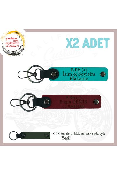 miawiki Safe Driving Keychain, K Turquoise-Burgundy-Ysl, Biker Passengers, Name Plate and B Rh (+) Blood Group