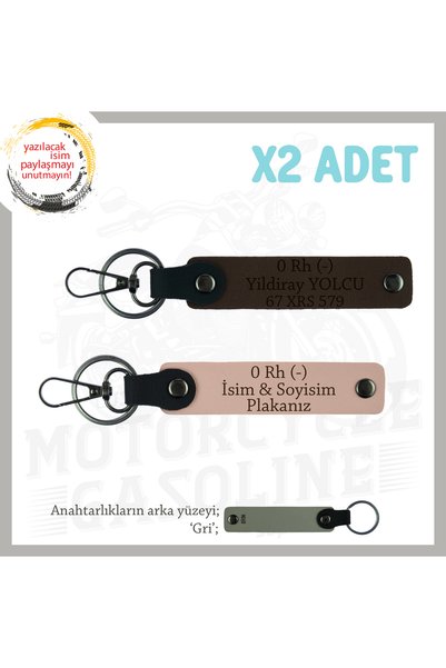 Asortishey 0- سلسلة مفاتيح هدية مكتوبة بفصيلة الدم x2، Yavruağzı-K Coffee-Gr،...