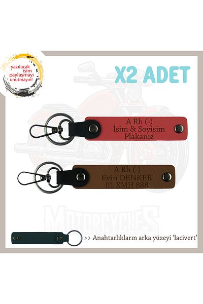 miawiki A Rh (-) Blood Group Written Engine X2 Keychain, Pomegranate Flower-Coffee-Laci, Special Name Plate for Biker Style