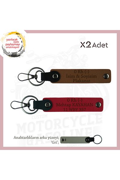 miawiki Emergency Keychain with Name Plate and 0 Rh (-) Blood Group Written, Coffee-Red-Gr, Passengers