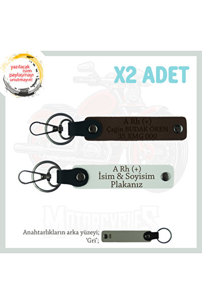Asortishey Personal 2-Keychain with Name Plate and a Rh + Blood Group Written...