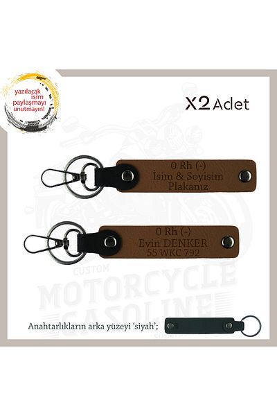 miawiki Surprise Gift, Coffee-Syh, Special Production X2 Keychain with Name Plate and 0- Blood Group Written for Speed Lovers