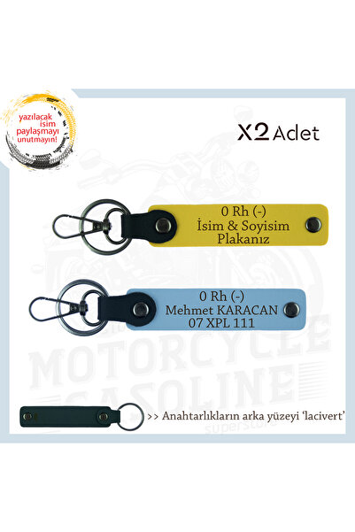 Miaju Exclusive for Speed Lovers, Leather X2' Keychain with Name Plate and 0 ...