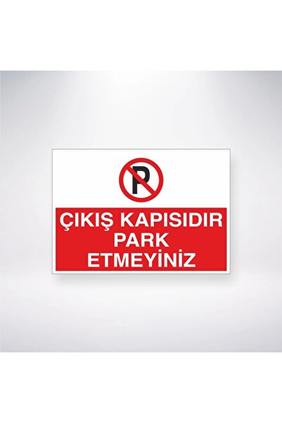 Reysa Tasarım ملصق باب الخروج من الموقف مقاس 20 × 28 سم