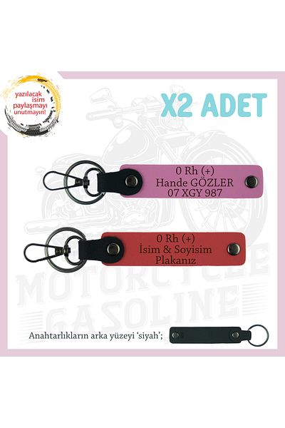miawiki Name Plate and 0 Rh (+) Blood Group Written X2 Keychain, Pomegranate Flower-Pink-Syh, to the Drivers of the Roads