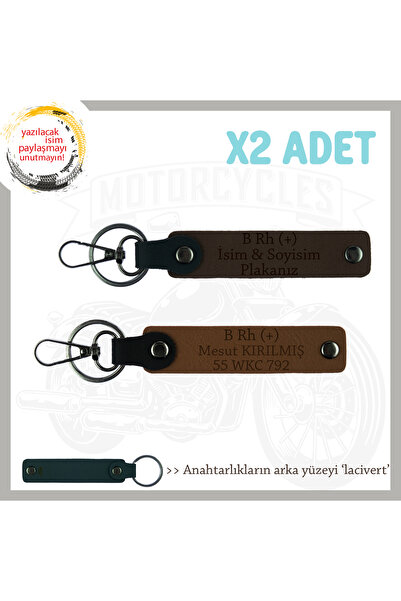 Miaju For Motor Lovers, Meaningful Gift X2 Keychain with Name Plate and B + B...