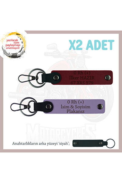 Asortishey Name Plate & 0 Rh (+) Blood Type Written Gift 2 Keychain, Purple-F...