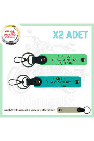 Miaju Motorcycle Adventurers, 2 Keychains with Name Plate and B - Blood Type ...