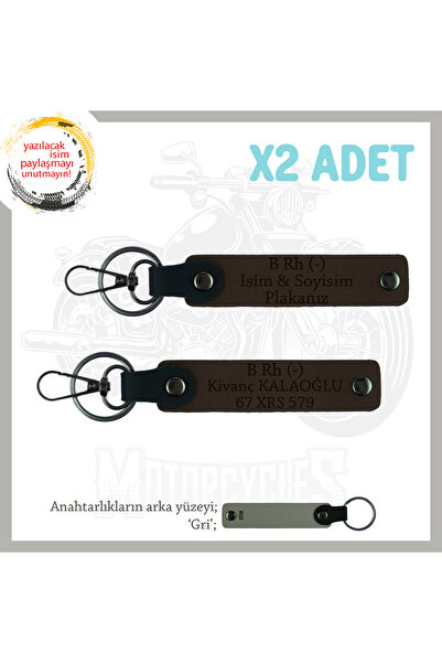 Miaju Exclusive for Biker Style, Gift X2 Keychain Suit with Name Plate and B ...