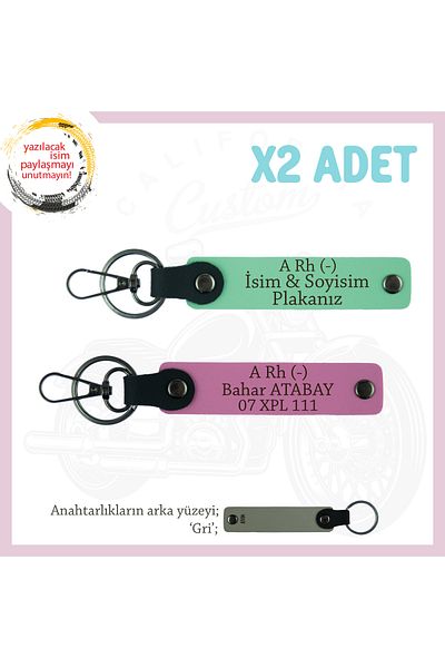 miawiki Name Plate and a Rh (-) Blood Group Written 2-Piece Keychain Set Gift, Green-Pink-Gr, Speed Lovers