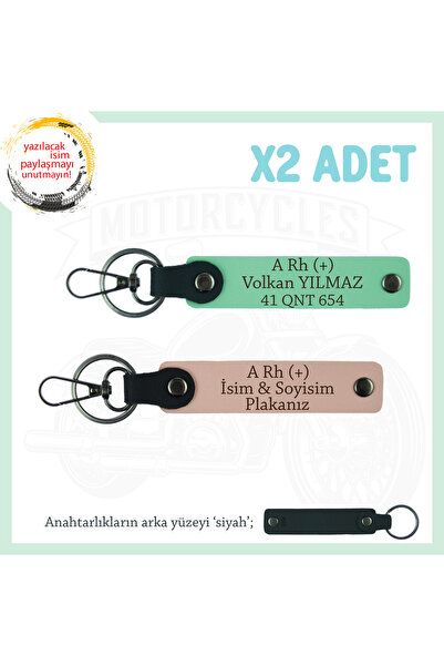 Miaju Special Name Plate for Motor Lovers, Special Design X2 Keychain with A+...