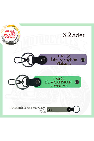 Asortishey Name Plate & 0- Blood Type Written Gift X2 Keychain Team, Purple-F...