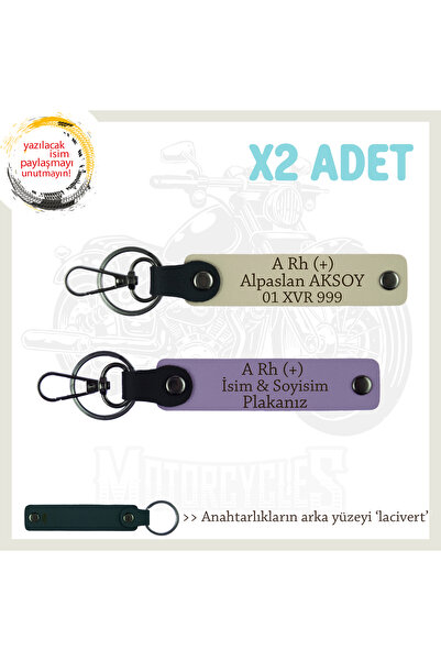 Miaju For Biker, Gift with Name Plate and a Rh (+) Blood Group Lettering Keyc...