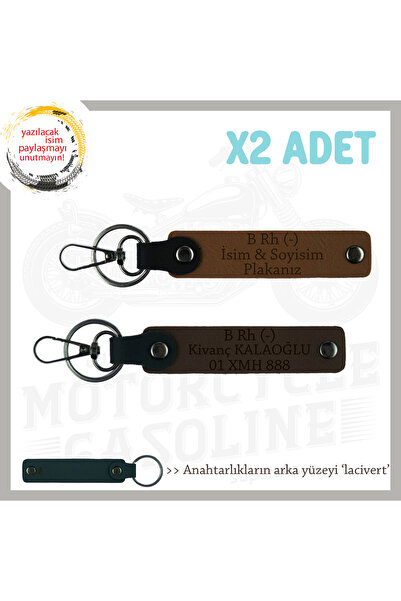 Miaju For Motor Lovers, Meaningful Gift X2 Keychain with Name Plate and B - B...