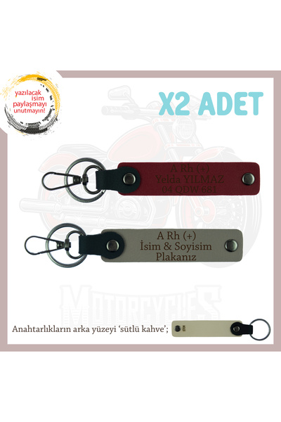 Asortishey A Rh (+) Blood Group Written X2 Keychain Set Gift, Ash Gray-Claret...