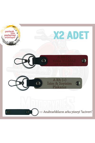 Miaju For Speed Enthusiasts, Name Plate and a Rh (+) Blood Type X2 Keychain Set Gift, Ash Gray-Burgundy-Navy