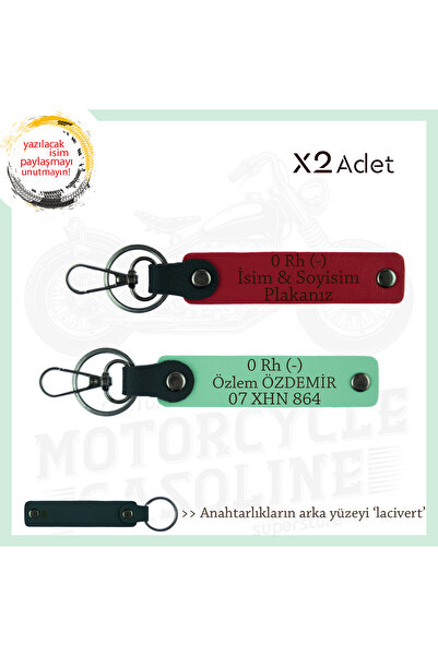 Miaju For Biker Riders, Safe Driving X2 Keychain Set with Name Plate and 0 Rh...