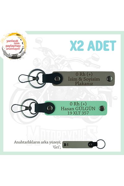 miawiki Name Plate and 0 Rh (+) Blood Group Written Gift X2 Keychain, Ash Grey-Green-Gr, for Speed Lovers