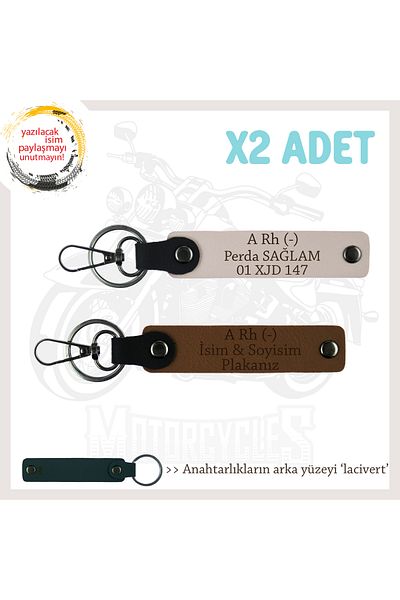 miawiki Name Plate & a Rh (-) Blood Type Written Safe Driving Keychain, Coffee-Powder-Laci, to Biker Style