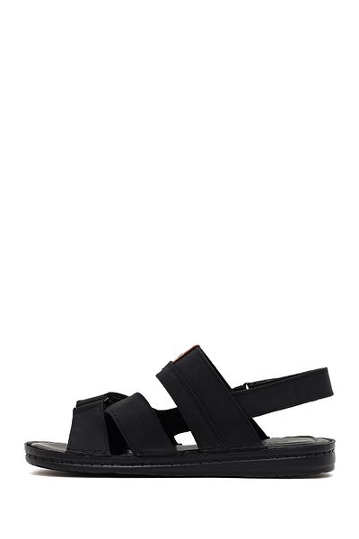 Derimod Men's Black Leather Sandals 25Sfd625018